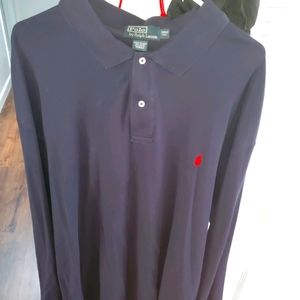 Long sleeve polo Navy Blue